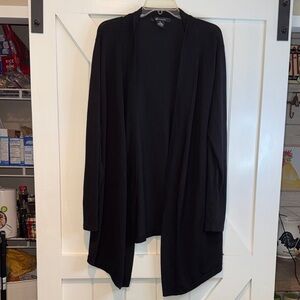 89th & Madison Black Open Drape Cardigan